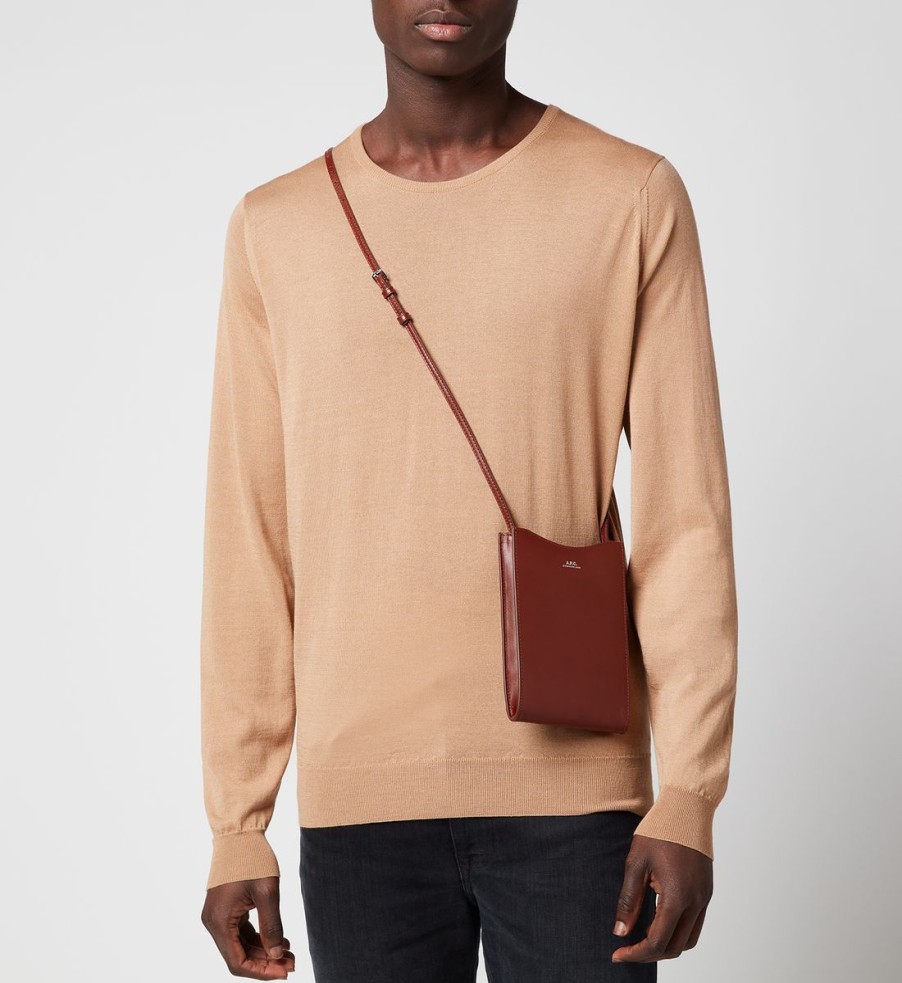 Men A.P.C. Bags | A.P.C. Men'S Jamie Neck Pouch - Hazelnut