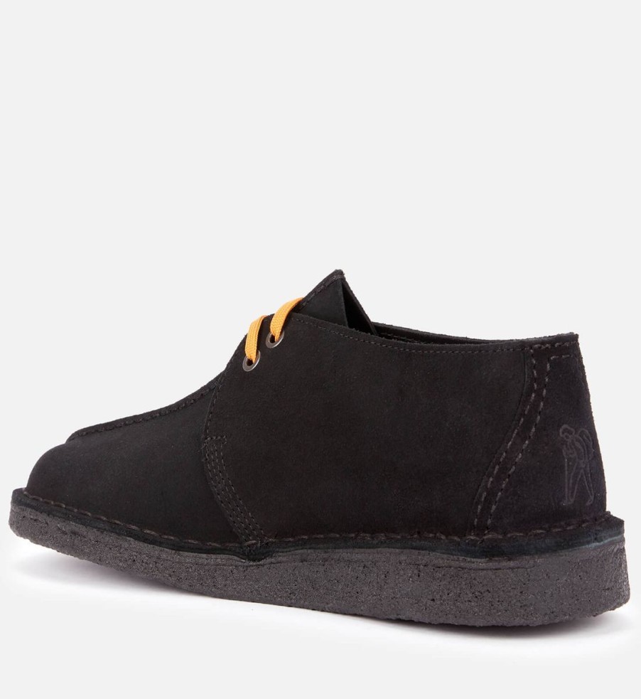 Men Clarks Originals Shoes | Clarks Originals Men'S Desert Trek Suede Shoes - Black