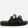 Men Suicoke Sandals & Slides | Suicoke Moto-Cab Nylon Slide Sandals - Black