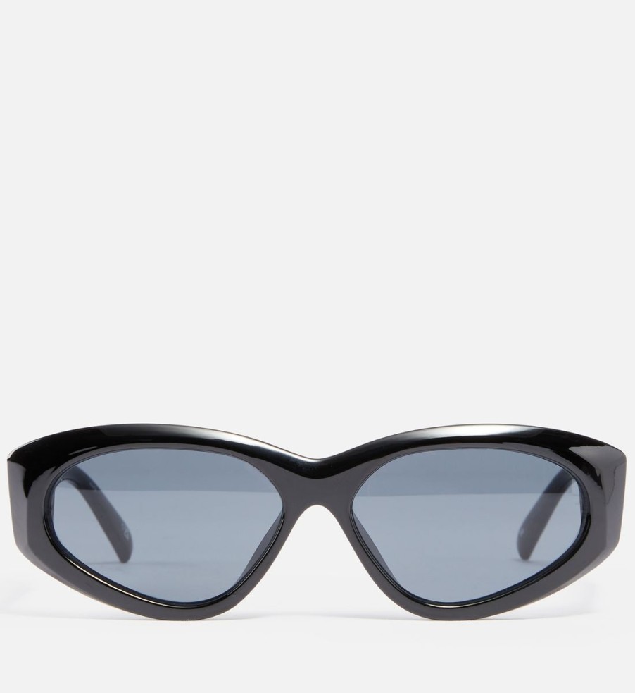 Women Le Specs Sunglasses | Le Specs Under Wraps Acetate Oval-Frame Sunglasses