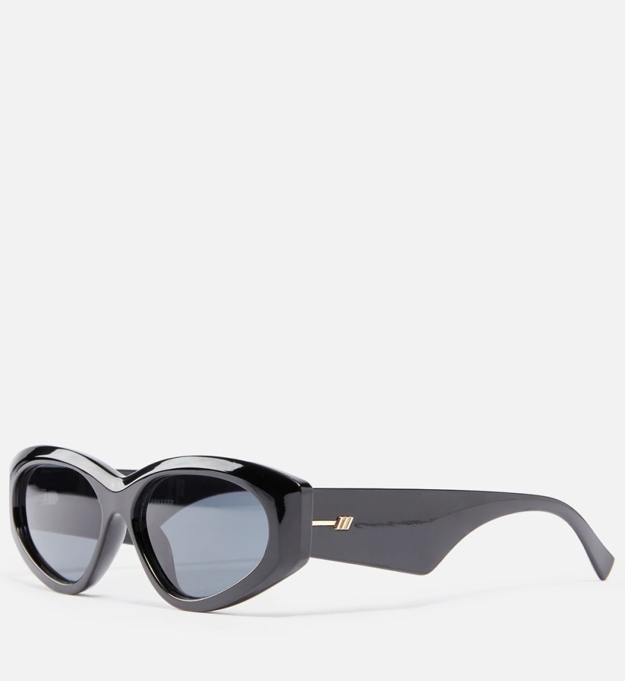 Women Le Specs Sunglasses | Le Specs Under Wraps Acetate Oval-Frame Sunglasses