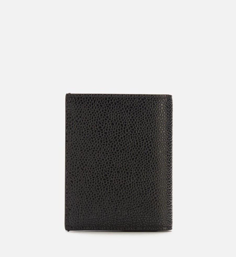 Men Thom Browne Wallets | Thom Browne Men'S Double Card Holder - Black