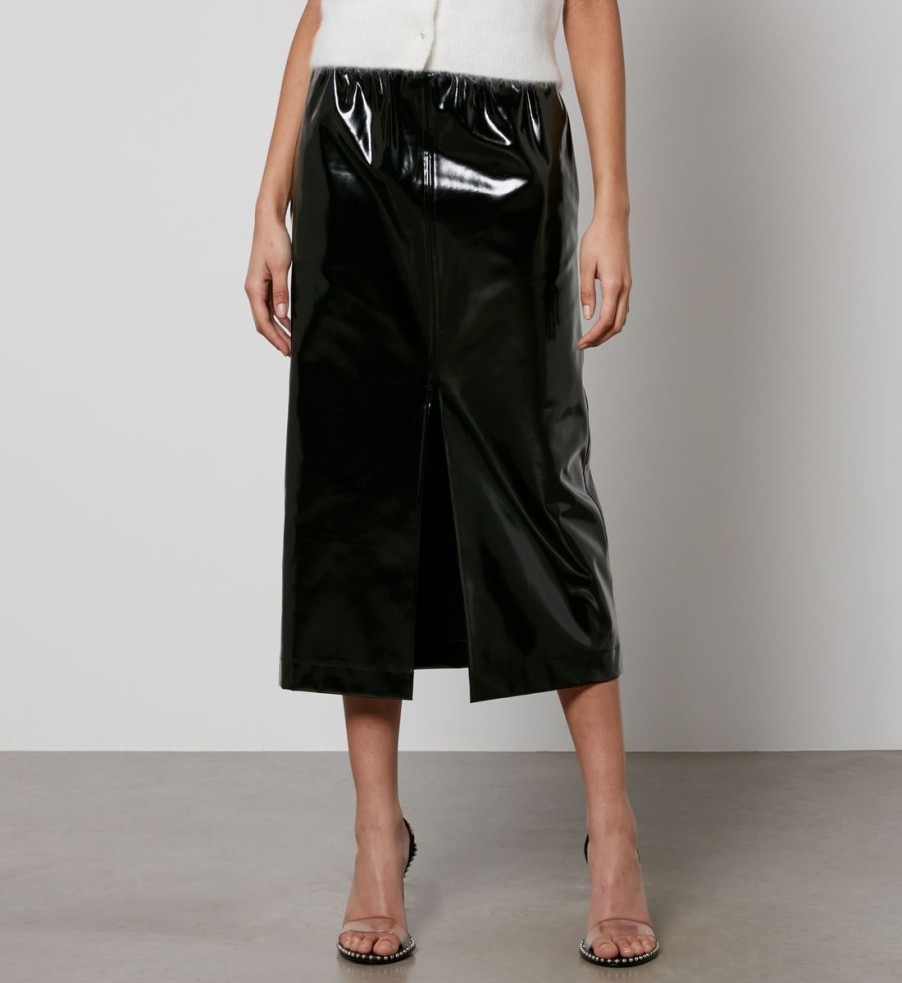 Women Maison Margiela Skirts | Maison Margiela Vinyl Midi Skirt