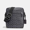 Men Coach Bags | Coach Signature Metropolitan Flight Monogram Coated-Canvas Bag