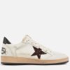 Women Golden Goose Trainers | Golden Goose Women'S Ball Star Leather And Canvas Trainers