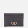 Women Ferragamo Purses | Ferragamo Women'S The Gancini Credit Card Holder - Nero