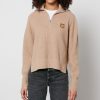 Women Maison Kitsuné Knitwear | Maison Kitsune Fox Head Applique Ribbed-Knit Jumper