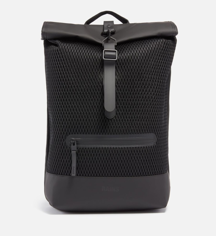 Men Rains Bags | Rains Rolltop Mesh And Matte Shell Rucksack