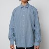 Men Maison Margiela Shirts | Maison Margiela Puckered Linen-Blend Long Sleeve Shirt