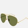 Men Gucci Sunglasses | Gucci Metal Aviator-Style Sunglasses