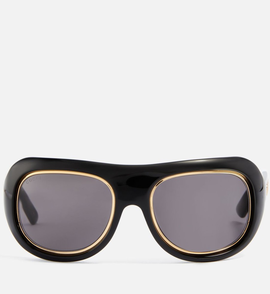 Men Gucci Sunglasses | Gucci Large Injection D-Frame Acetate Sunglasses