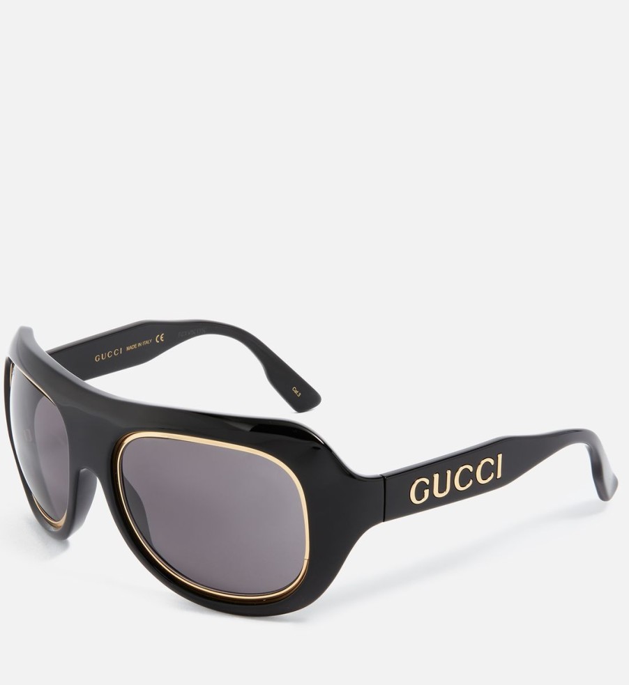 Men Gucci Sunglasses | Gucci Large Injection D-Frame Acetate Sunglasses