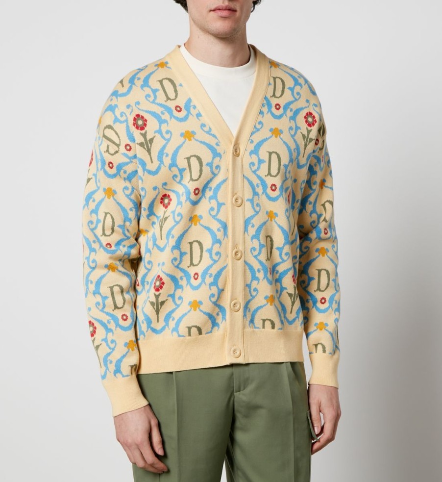 Men Drôle De Monsieur Cardigans | Drole De Monsieur Le Cardigan Ornements Cotton-Jacquard Cardigan