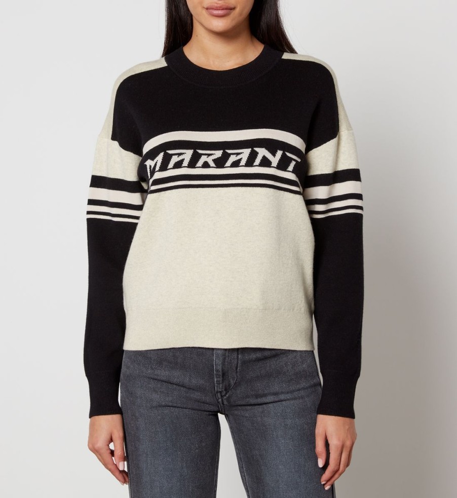 Women Marant Etoile Knitwear | Marant Etoile Callie Flash Logo-Intarsia Jumper