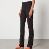 Women De La Vali Trousers | De La Vali Elena Crepe Flared Trousers