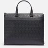 Men Salvatore Ferragamo Tech Accessories | Salvatore Ferragamo Embossed Leather Laptop Bag