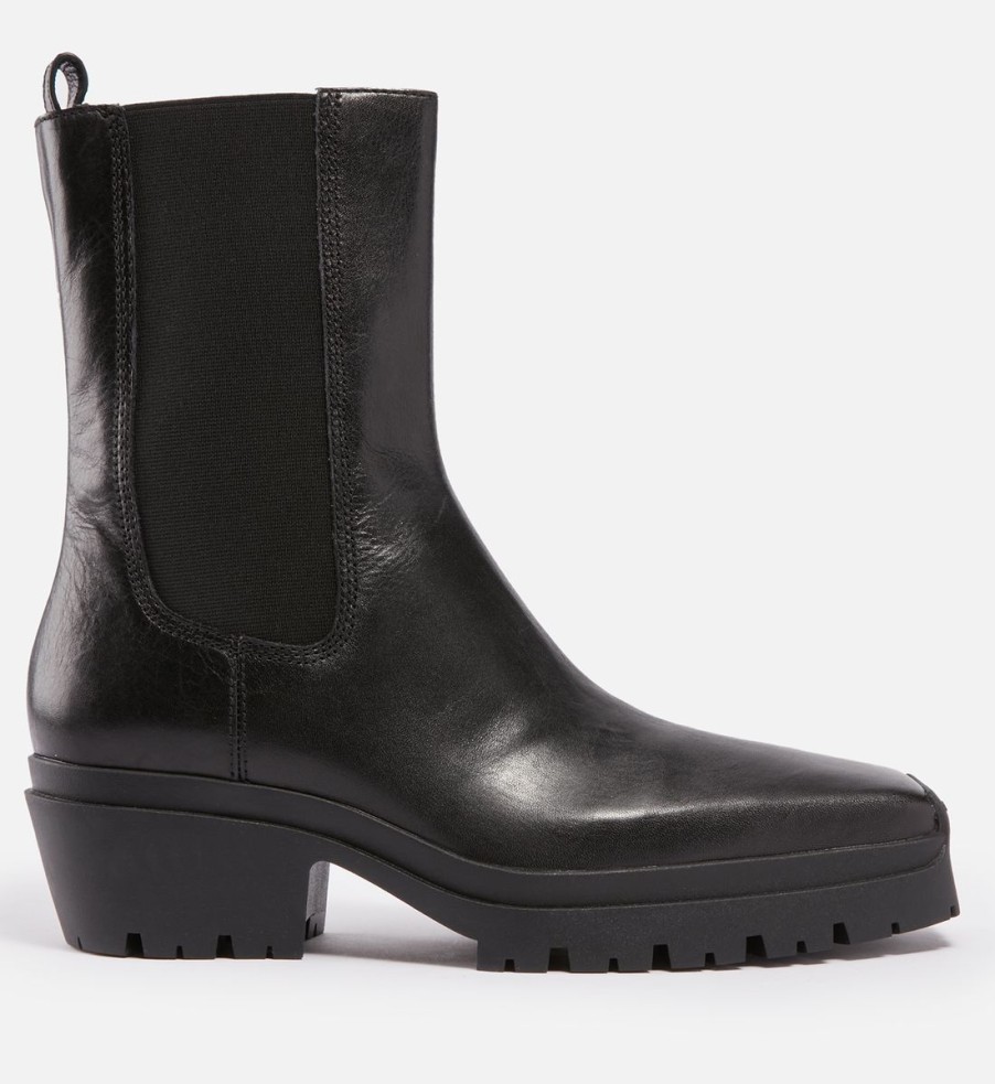 Women Alexander Wang Boots | Alexander Wang Women'S Terrain 45 Leather Chelsea Boots