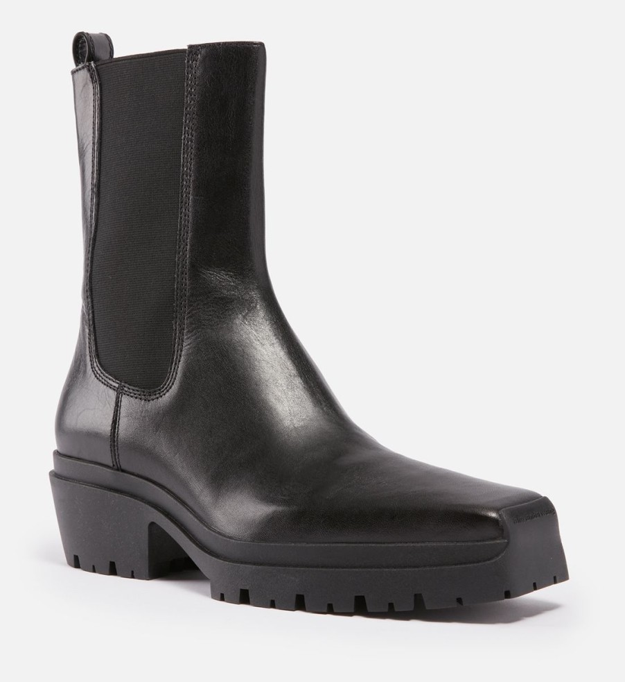 Women Alexander Wang Boots | Alexander Wang Women'S Terrain 45 Leather Chelsea Boots