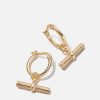 Women Daisy London Jewellery | Daisy London Estee Lalonde T-Bar 18-Karat Gold-Plated Drop Earrings