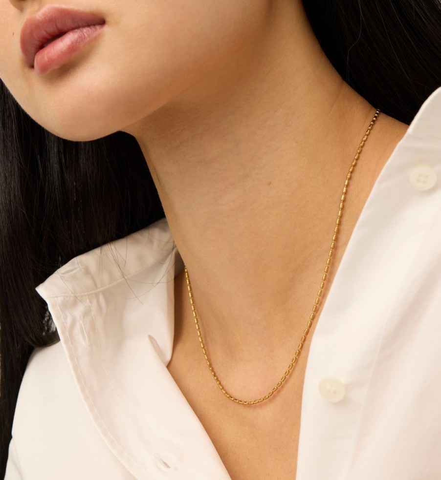 Women Jenny Bird Jewellery | Jenny Bird Milly Gold-Plated Chain Necklace