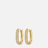 Women Luv AJ Jewellery | Luv Aj Pave Chain Gold-Plated Crystals Earrings