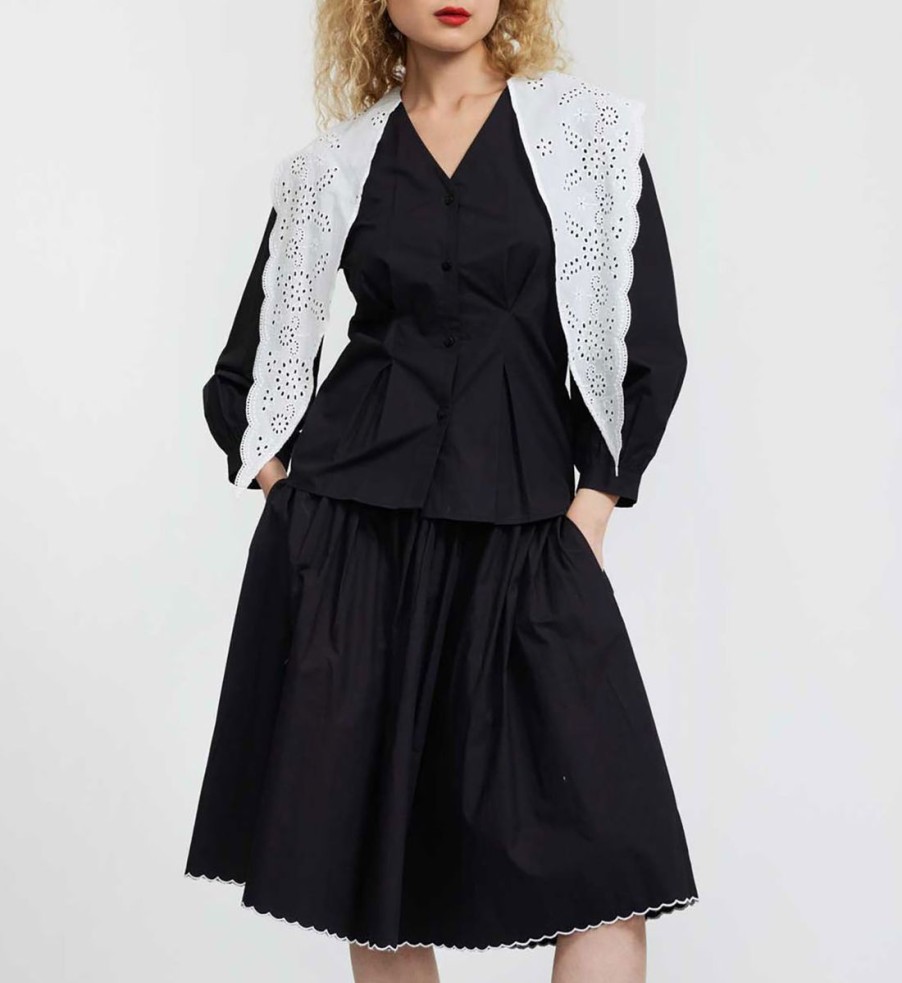 Women Batsheva Shirts And Blouses | Batsheva Sage Cotton Blouse