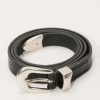 Men Our Legacy Belts | Our Legacy Men'S 2Cm Leather Belt - Black