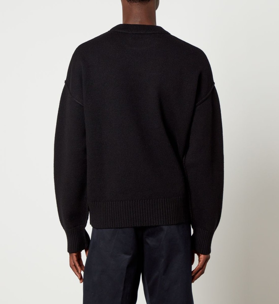 Men Ami Knitwear | Ami De Coeur Logo-Intarsia Wool Jumper