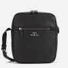 Men Polo Ralph Lauren Bags | Polo Ralph Lauren Men'S Smooth Leather Cross Body Bag - Black