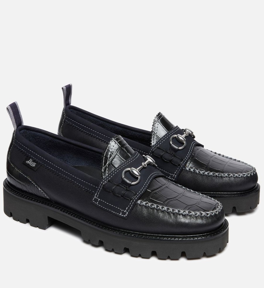 Men G.H Bass Loafers | G.H Bass & Co X Nicholas Daley Men'S Super Lug Lincoln Leather Loafers