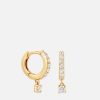 Women Astrid & Miyu Jewellery | Astrid & Miyu Crystal Charm Gold-Plated Silver Earrings