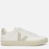 Men Veja Trainers | Veja Men'S Campo Chrome Free Leather Trainers - Extra White/Natural