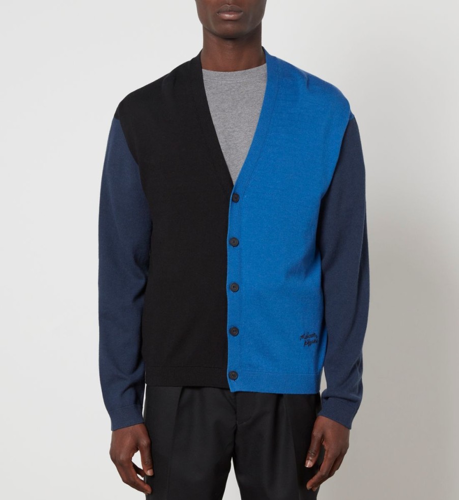 Men Maison Kitsuné Cardigans | Maison Kitsune Cotton And Wool-Blend Cardigan