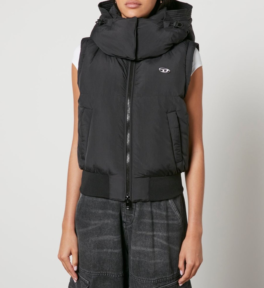 Women Diesel Jackets | Diesel W-Peyt Quilted Nylon Gilet