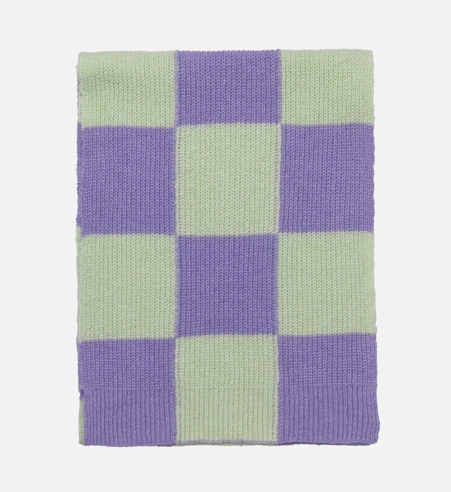 Women Stine Goya Scarves | Stine Goya Orphea Checked Ribbed-Knit Scarf