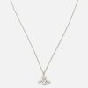 Women Vivienne Westwood Jewellery | Vivienne Westwood Women'S Narcissa Silver Pendant - Platinum/White