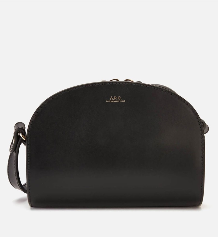 Women A.P.C. Bags | A.P.C. Women'S Sac Demi-Lune Mini Cross Body Bag - Lzz Black