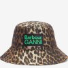 Women Barbour x GANNI Hats | Barbour X Ganni Leopard-Print Waxed-Cotton Hat