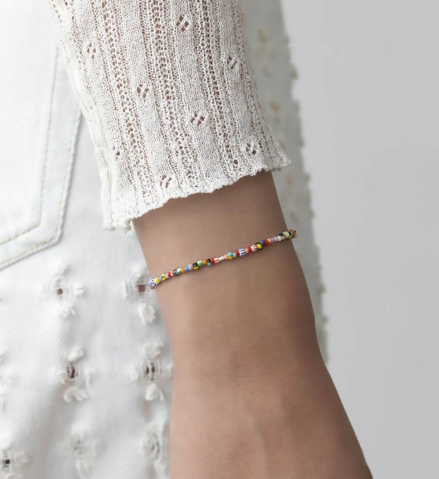 Women Anni Lu Jewellery | Anni Lu Alaia Gold-Plated Beaded Bracelet