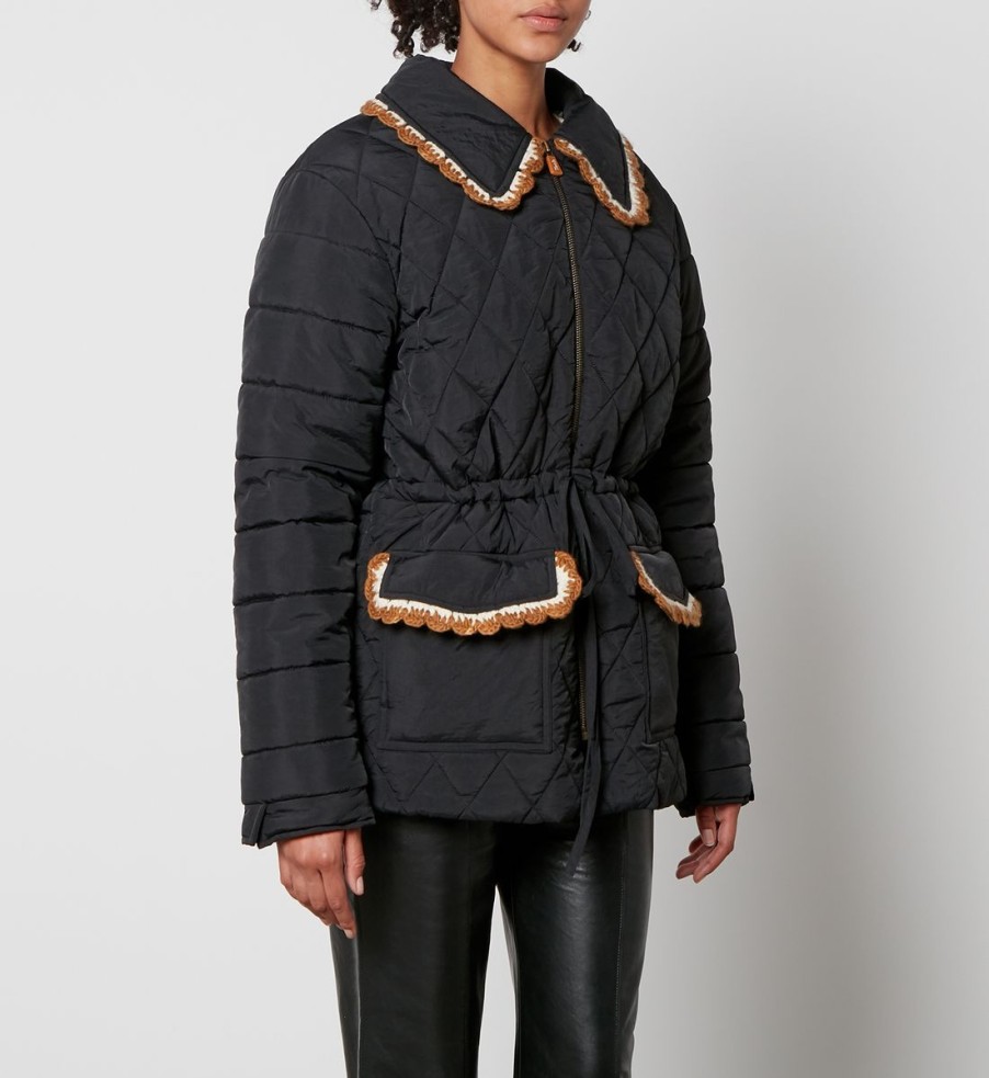 Women Tach Jackets | Tach Women'S Blossom Quilted Jacket - Black