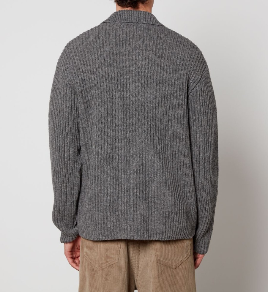 Men Ami Cardigans | Ami Ribbed Wool Cardigan