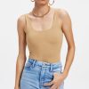 Women Good American T-Shirts And Tops | Good American Modern Tank Scuba Bodysuit