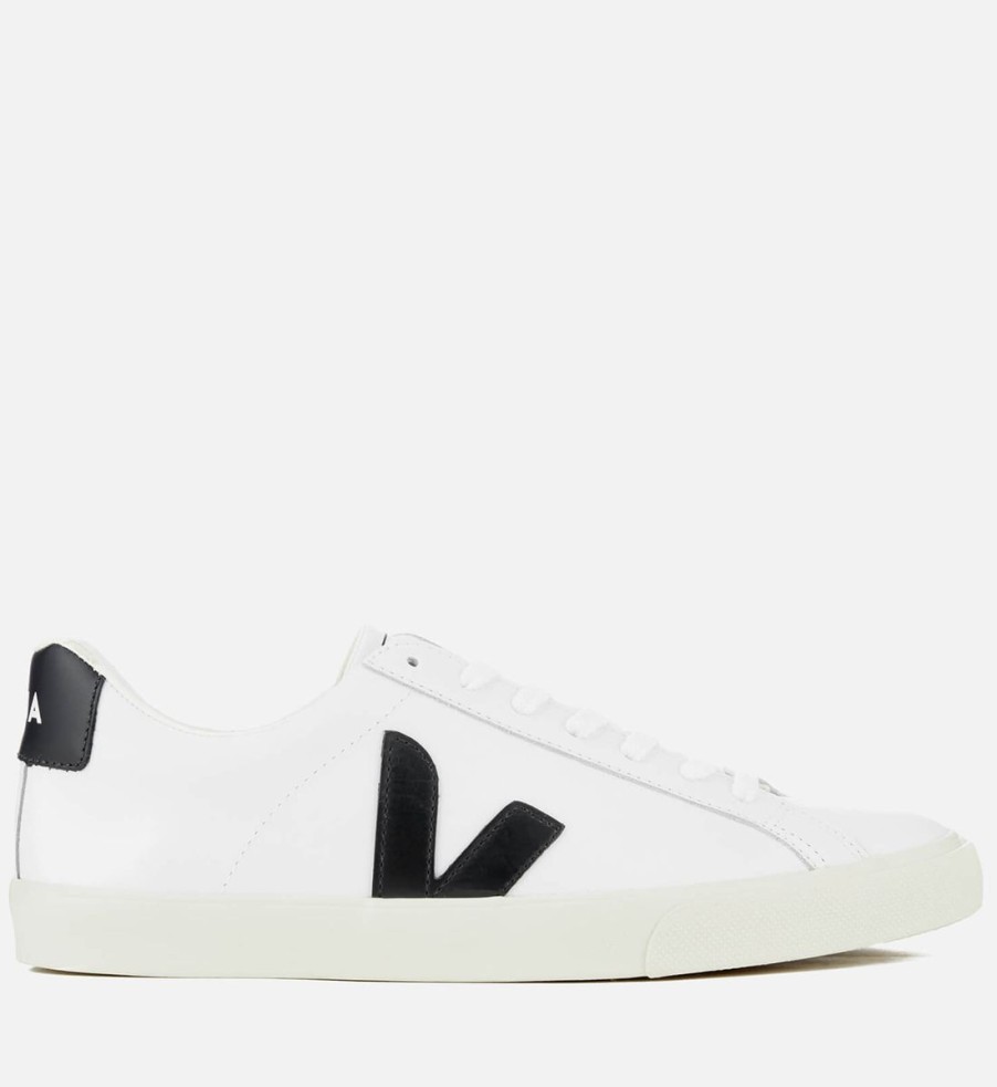 Men Veja Trainers | Veja Men'S Esplar Leather Trainers - Extra White/Black