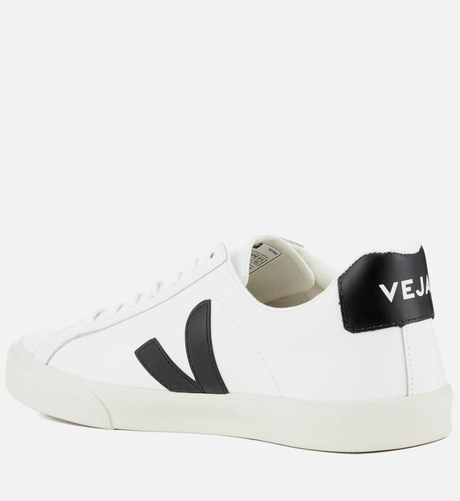 Men Veja Trainers | Veja Men'S Esplar Leather Trainers - Extra White/Black