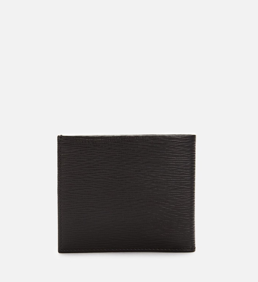 Men Ferragamo Wallets | Ferragamo Men'S Gancini Wallet - Black/Gold