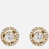 Women Coach Jewellery | Coach Women'S Halo Pave 2 In 1 Stud - Gold/Clear