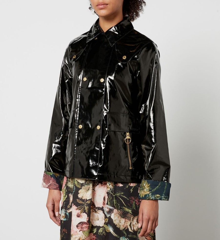 Women Barbour x House of Hackney Jackets | Barbour X House Of Hackney Casterton Faux Patent-Leather Jacket