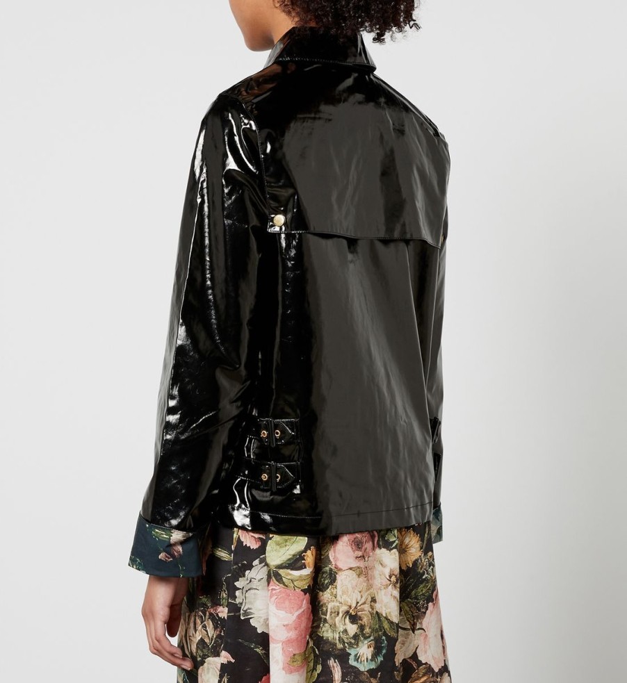 Women Barbour x House of Hackney Jackets | Barbour X House Of Hackney Casterton Faux Patent-Leather Jacket