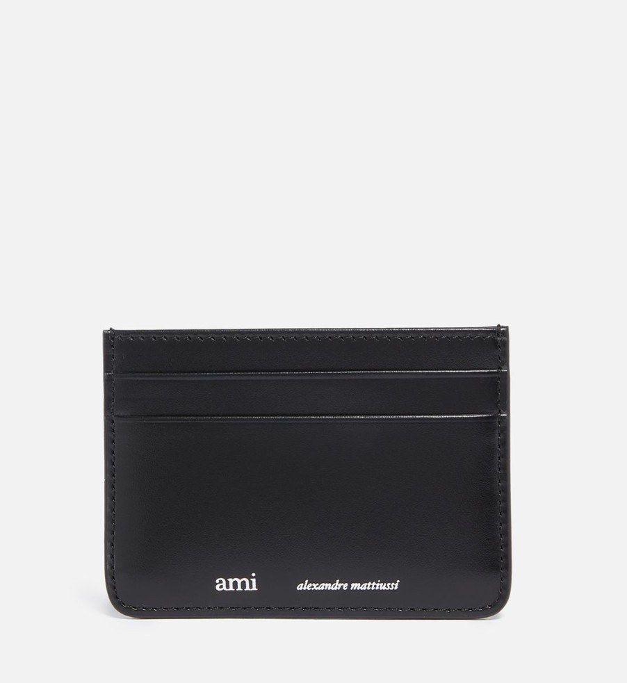 Men Ami Wallets | Ami Logo-Print Leather Cardholder