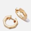 Women Daisy London Jewellery | Daisy London Estee Lalonde Octagonal 18-Karat Gold-Plated Earrings